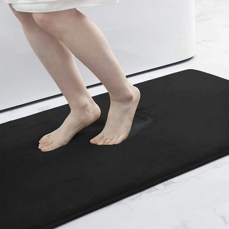 Memory Foam Bath Mat - Black