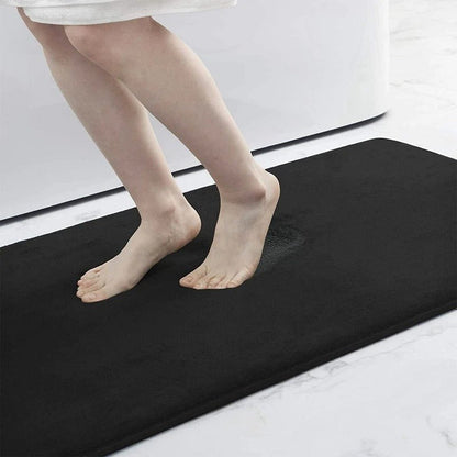 Memory Foam Bath Mat - Black