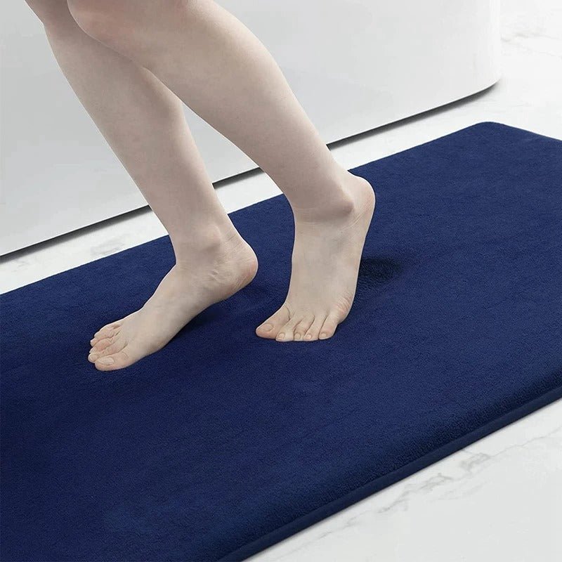 Memory Foam Bath Mat - Navy Blue