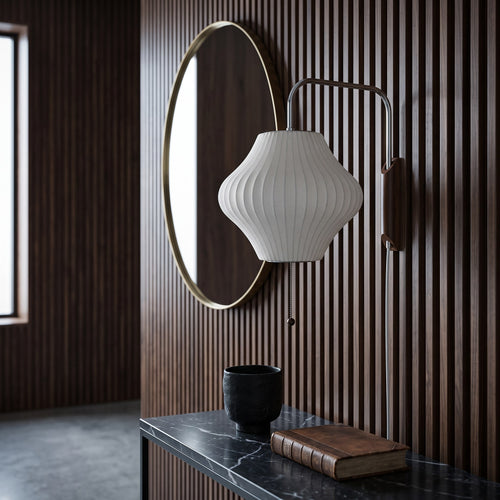 Mid-Century Plug-In Wall Sconce with Swivel Arm