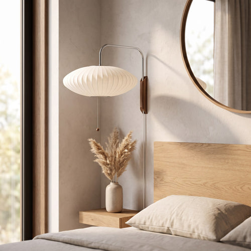 Mid-Century Plug-In Wall Sconce with Swivel Arm