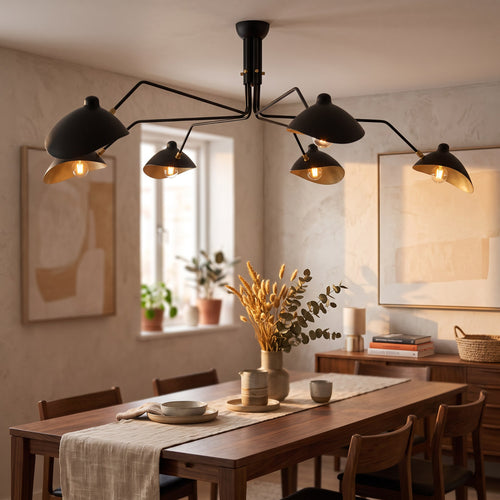Mid-Century Sculptural Multi-Arm Ceiling Light