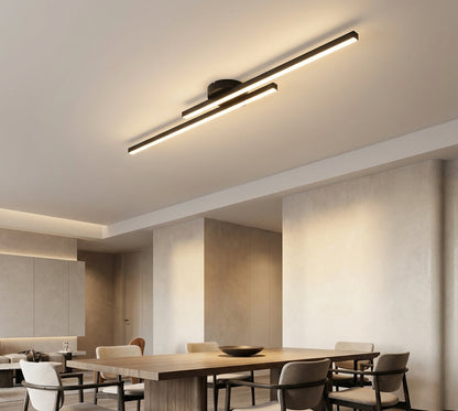 Minimalist Linear LED Flush Mount Ceiling Light