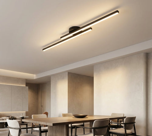 Minimalist Linear LED Flush Mount Ceiling Light