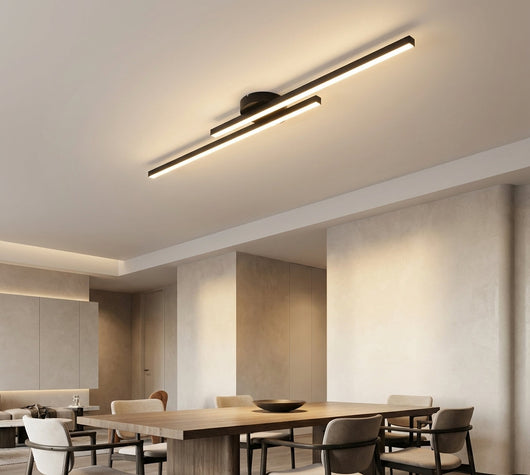 Minimalist Linear LED Flush Mount Ceiling Light