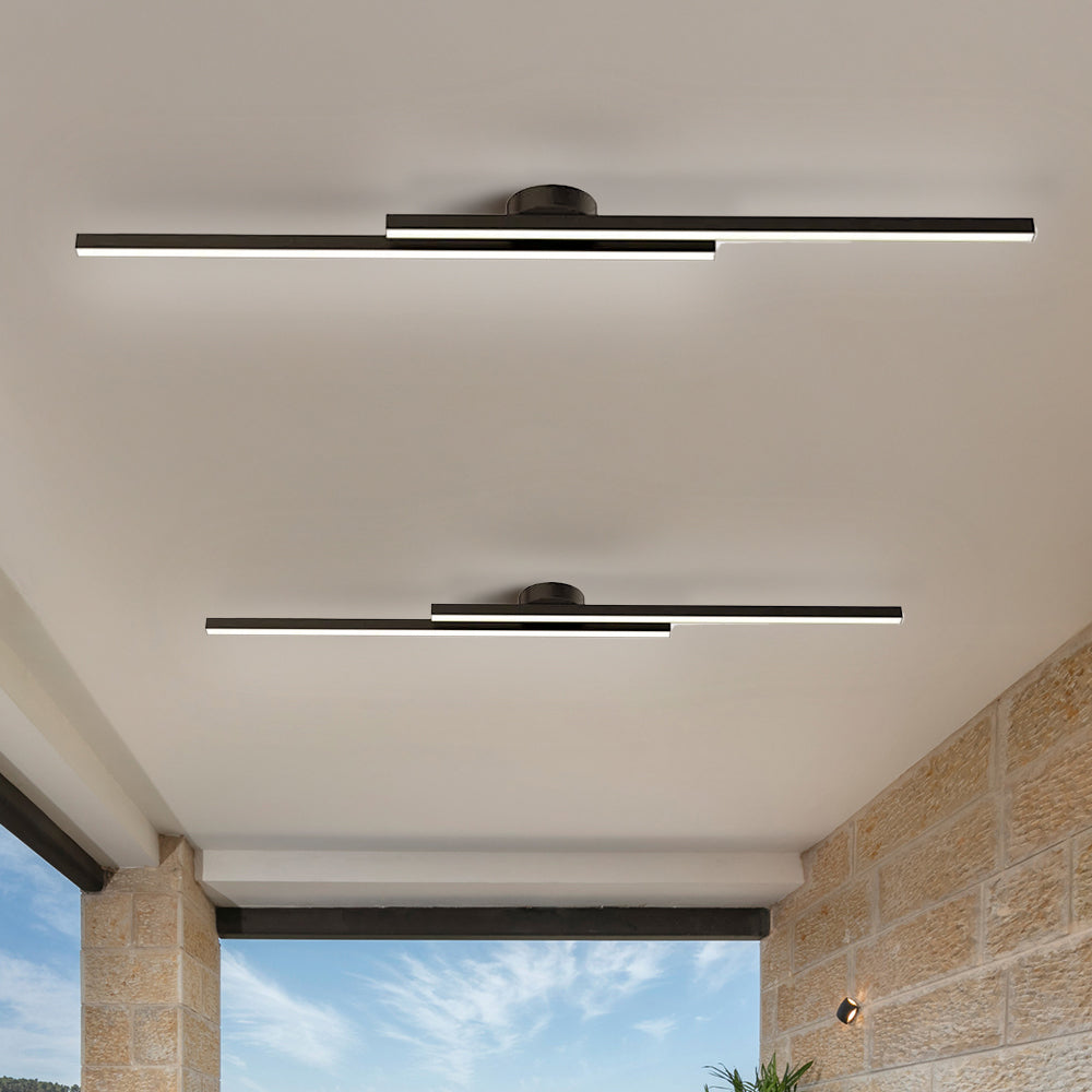 Minimalist Linear LED Flush Mount Ceiling Light