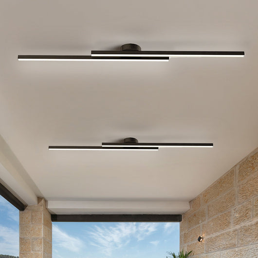 Minimalist Linear LED Flush Mount Ceiling Light