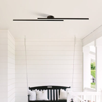 Minimalist Linear LED Flush Mount Ceiling Light