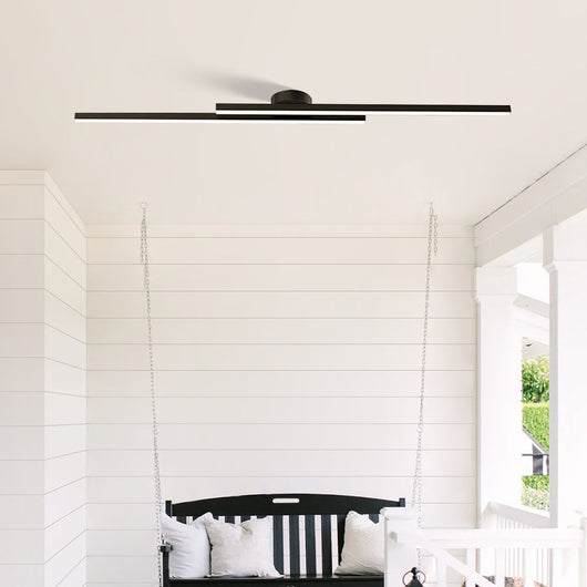 Minimalist Linear LED Flush Mount Ceiling Light