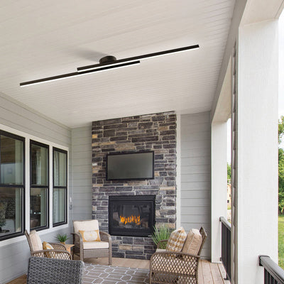 Minimalist Linear LED Flush Mount Ceiling Light