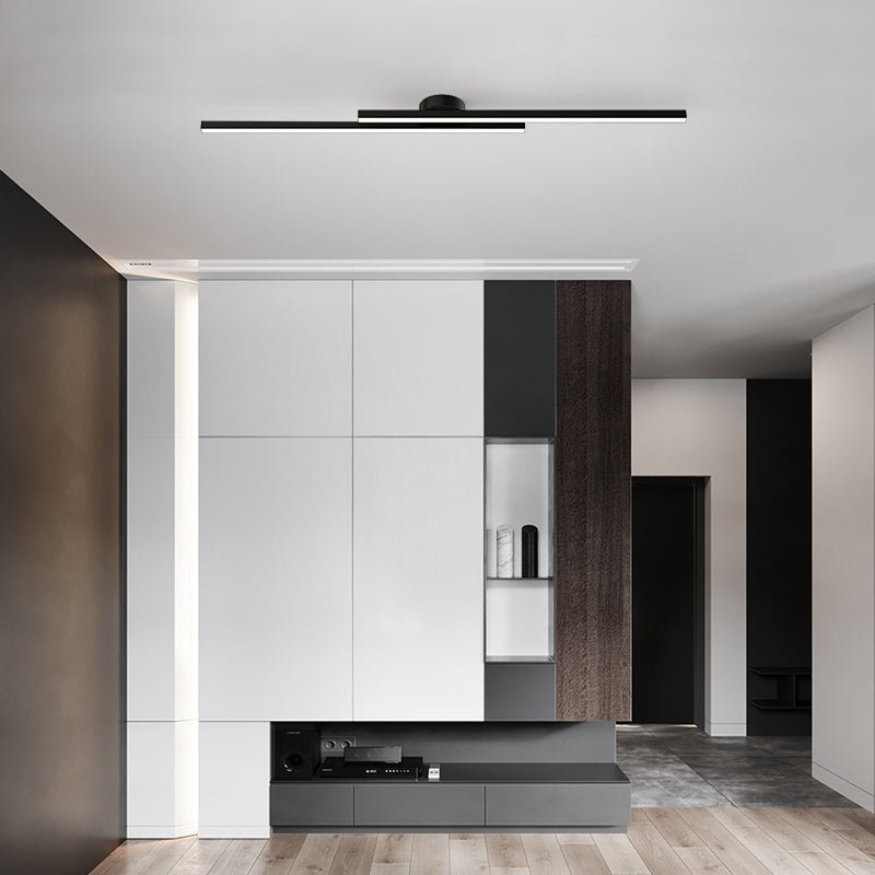 Minimalist Linear LED Flush Mount Ceiling Light