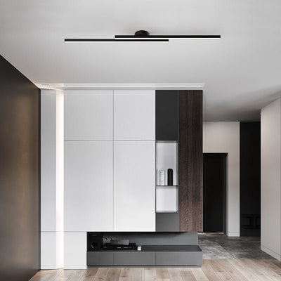 Minimalist Linear LED Flush Mount Ceiling Light