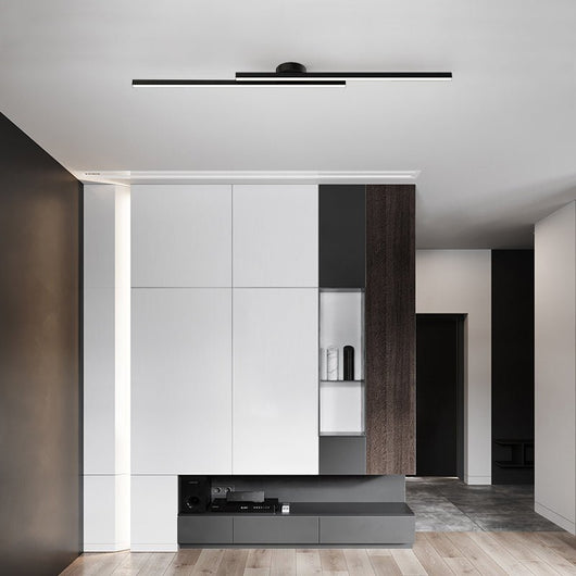 Minimalist Linear LED Flush Mount Ceiling Light