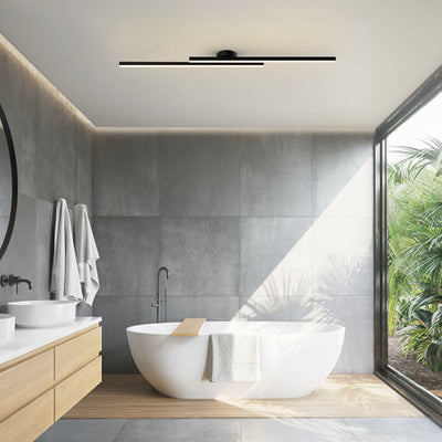 Minimalist Linear LED Flush Mount Ceiling Light