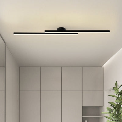 Minimalist Linear LED Flush Mount Ceiling Light