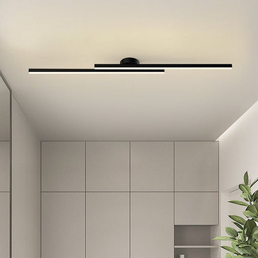 Minimalist Linear LED Flush Mount Ceiling Light