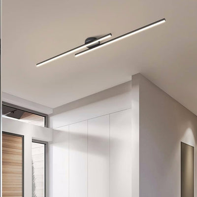 Minimalist Linear LED Flush Mount Ceiling Light