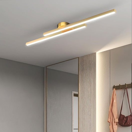 Minimalist Linear LED Flush Mount Ceiling Light