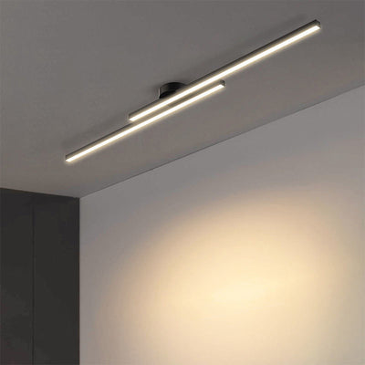 Minimalist Linear LED Flush Mount Ceiling Light