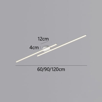Minimalist Linear LED Flush Mount Ceiling Light
