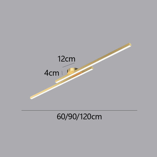 Minimalist Linear LED Flush Mount Ceiling Light