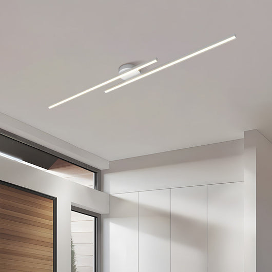 Minimalist Linear LED Flush Mount Ceiling Light