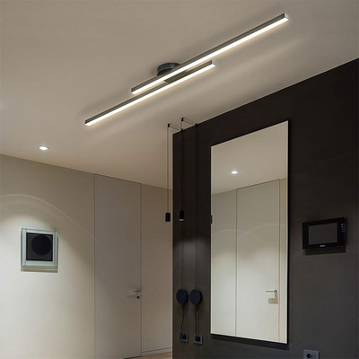 Minimalist Linear LED Flush Mount Ceiling Light