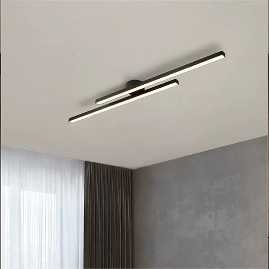 Minimalist Linear LED Flush Mount Ceiling Light