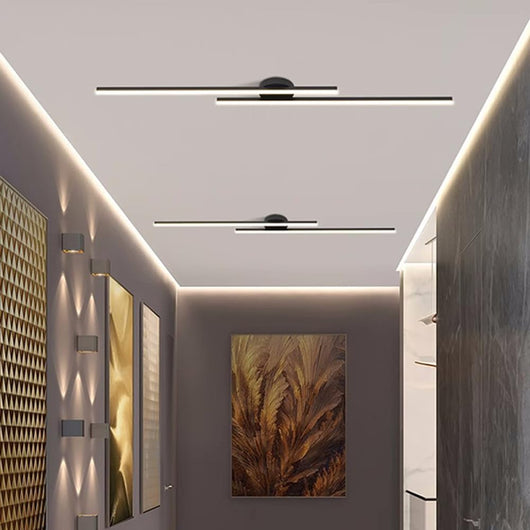 Minimalist Linear LED Flush Mount Ceiling Light