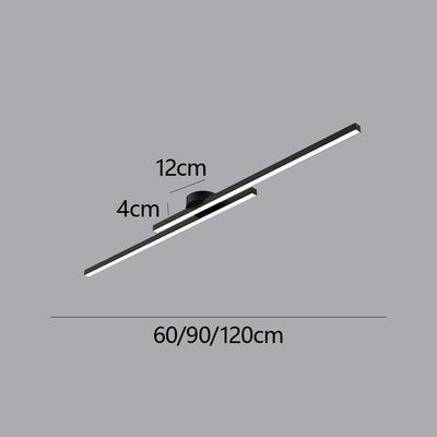 Minimalist Linear LED Flush Mount Ceiling Light