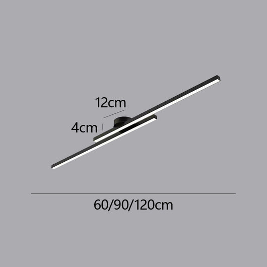 Minimalist Linear LED Flush Mount Ceiling Light