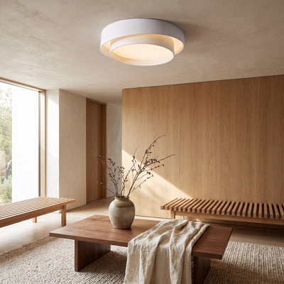 Modern Puck Ceiling Lamp - White