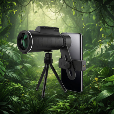 Monocular Telescope with Tripod and Phone Mount