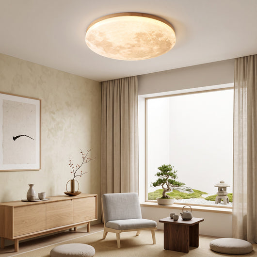 Moon Surface Flush Mount Ceiling Light