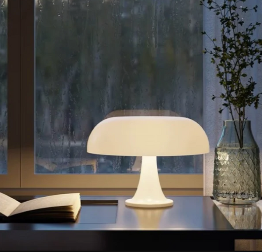 Mushroom LED Table Lamp - White