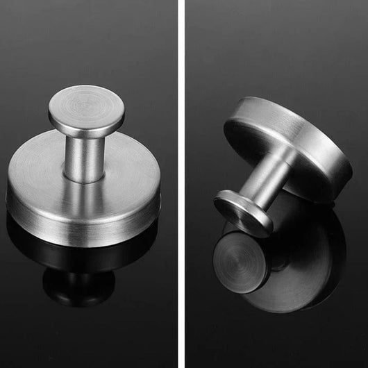 No-Drill Suction Wall Hooks 4-Pack - Silver