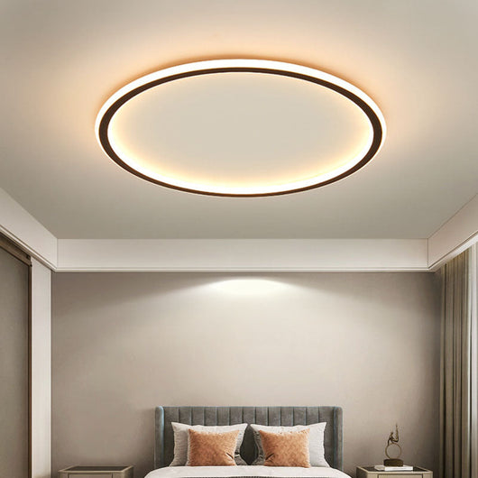 Nordic Ring LED Flush Mount Ceiling Light - Black