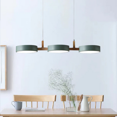 Nordic Wood and Metal LED Pendant Light