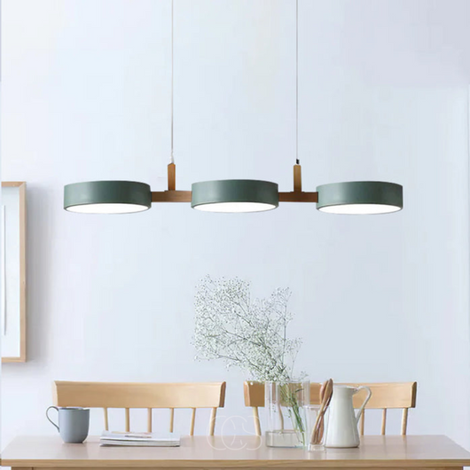 Nordic Wood and Metal LED Pendant Light