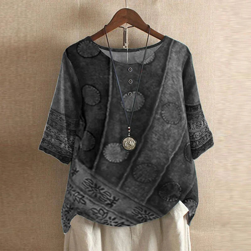Pénélope Vintage-Print Relaxed Blouse