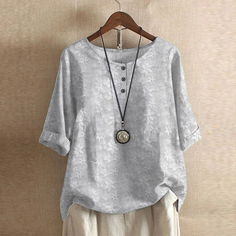 Pénélope Vintage-Print Relaxed Blouse
