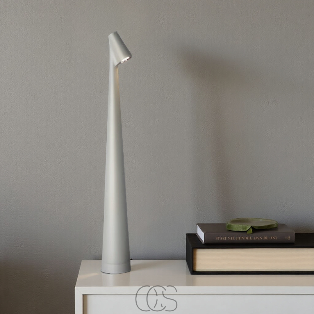 Rechargeable Minimalist Cordless Table Lamp - Grijs