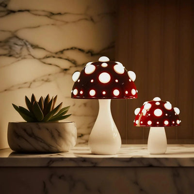Rechargeable Mushroom Table Lamp - Large + Small Set