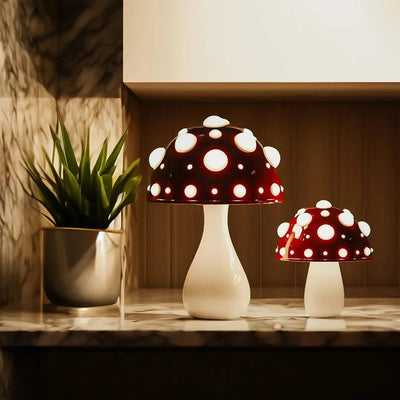 Rechargeable Mushroom Table Lamp - Large + Small Set