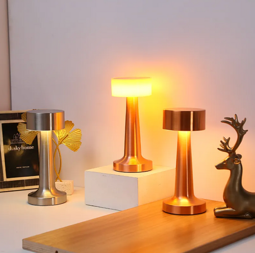 Rechargeable Touch Dimmer Metal Table Lamp