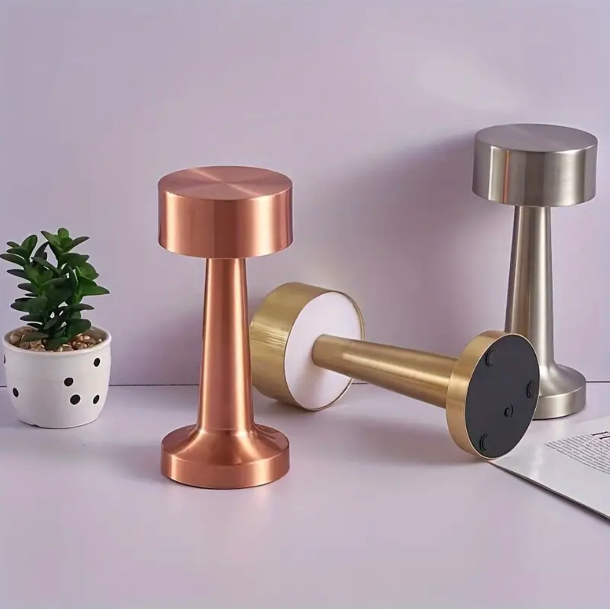 Rechargeable Touch Dimmer Metal Table Lamp