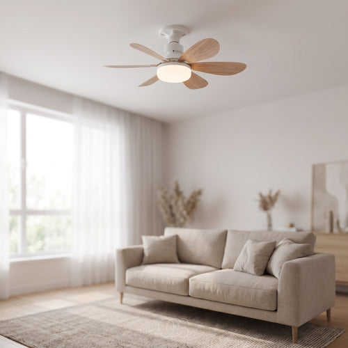 Remote-Controlled Ceiling Fan with Dimmable LED Light