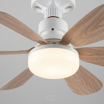 Remote-Controlled Ceiling Fan with Dimmable LED Light