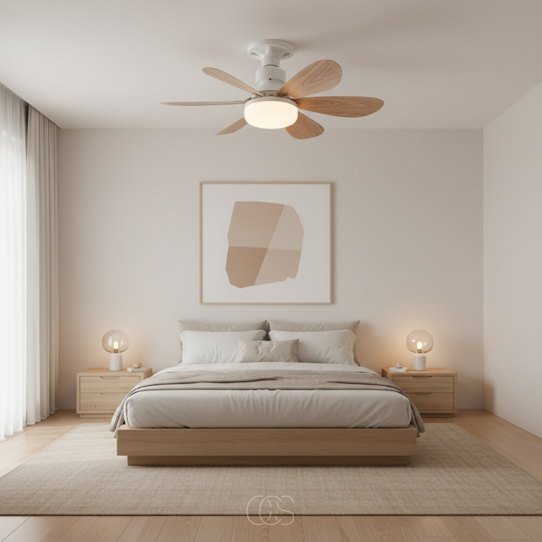 Remote-Controlled Ceiling Fan with Dimmable LED Light