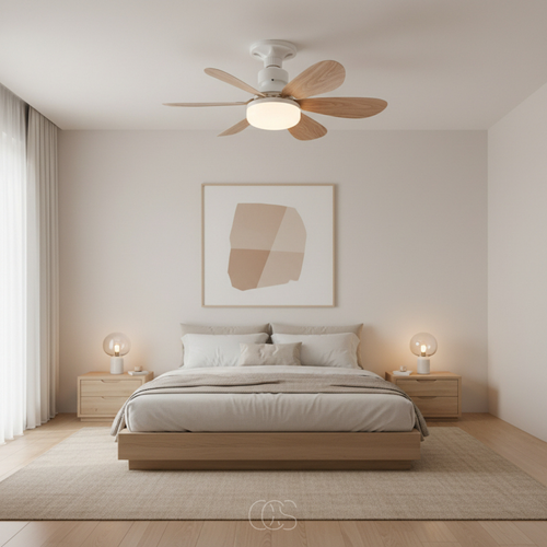 Remote-Controlled Ceiling Fan with Dimmable LED Light